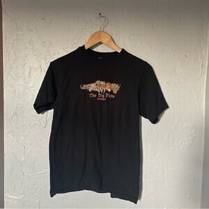 The Big 5 Uganda Animal Punch Black Cotton T-Shirt size Small Adult